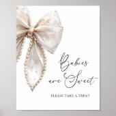 ベビーは甘いトリートホワイトパールボウ ポスター (正面)