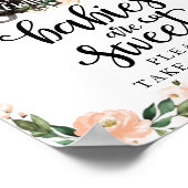 ベビーは甘いハロウィーンの女の子の赤ちゃんシャワーのサインである ポスター (角)