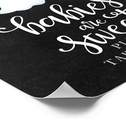 ベビーは甘いハロウィーンの赤ちゃんシャワーのサインである ポスター