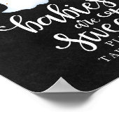 ベビーは甘いハロウィーンの赤ちゃんシャワーのサインである ポスター (角)