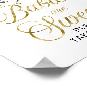 ベビーは甘いハロウィーンの赤ちゃんシャワーのサインである ポスター (角)