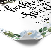 ベビーは甘いハロウィーン男の子の赤ちゃんシャワーのサイン ポスター (角)