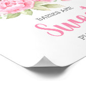 ベビーは甘いピンクのクマの徴候である ポスター (角)