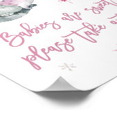 ベビーは甘いピンクの象の好意を取る ポスター (角)