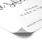 ベビーは甘いミニマル書道好き ポスター (角)