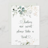 ベビーは甘いユーカリ赤ちゃんシャワーサインである 招待状 (正面/裏面)
