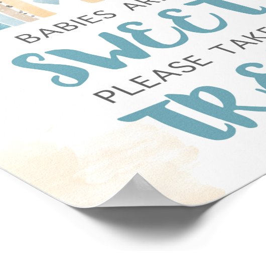 ベビーは甘いレインボーサインをお楽しみください ポスター (角)