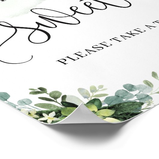 ベビーは甘い兆しの多肉植物の葉である ポスター (角)