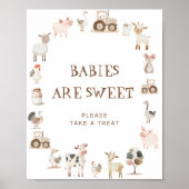 ベビーは甘い動物を楽しんで ポスター (正面)
