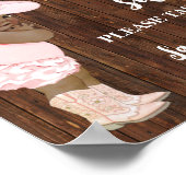 ベビーは甘い取るトリートオウム女性のカーボーイシャワー ポスター (角)