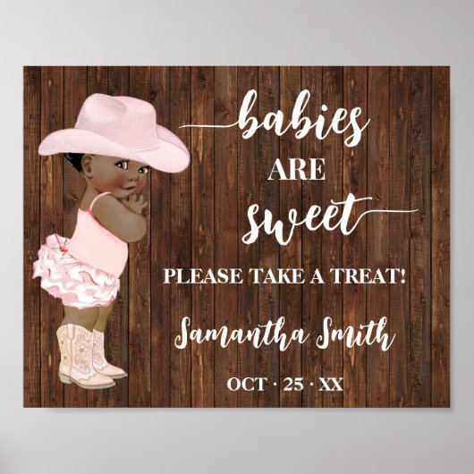 ベビーは甘い取るトリートオウム女性のカーボーイシャワー ポスター (正面)