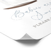 ベビーは甘い可愛い赤ちゃん航海のシャワー ポスター (角)