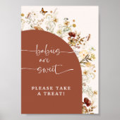 ベビーは甘い山花 |シャワーの好意のサイン ポスター (正面)