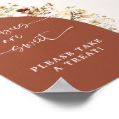 ベビーは甘い山花 |シャワーの好意のサイン ポスター (角)