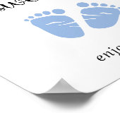 ベビーは甘い楽しむAトリートブルーベビー足 ポスター (角)