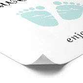 ベビーは甘い楽しむAトリートミントベビー足 ポスター (角)