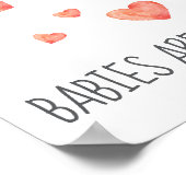 ベビーは甘い水の色のトリートサインである ポスター (角)