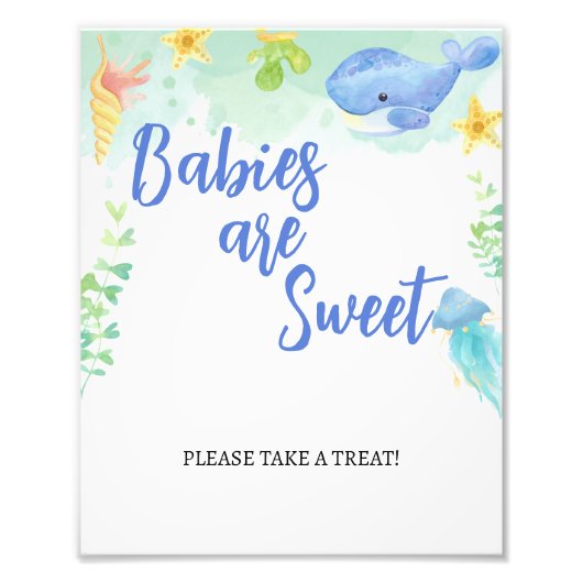 ベビーは甘い看板を取って下さい フォトプリント (正面)