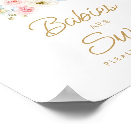 ベビーは甘い秋ジェンダー明らかに赤ちゃんシャワーpo ポスター (角)