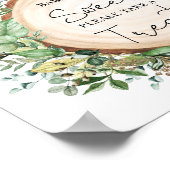 ベビーは甘い素朴緑の赤ちゃんシャワーの好意 ポスター (角)