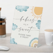 ベビーは甘い赤ちゃんシャワーのサンシャインサイン 台座サイン (インサイチュ)