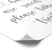 ベビーは甘い赤ちゃんシャワーフローラ緑 ポスター (角)