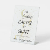 ベビーは甘い赤ちゃんシャワー台座看板 台座サイン (正面)