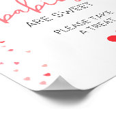 ベビーは甘い赤ちゃんシャワー署名デジタルまたはプリント ポスター (角)