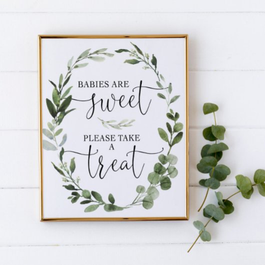 ベビーは甘い、緑の看板を下さい ポスター