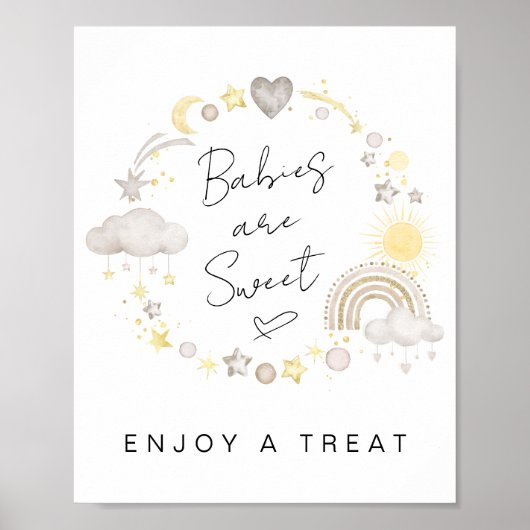 ベビーは甘いBoho赤ちゃんシャワートリート ポスター (正面)