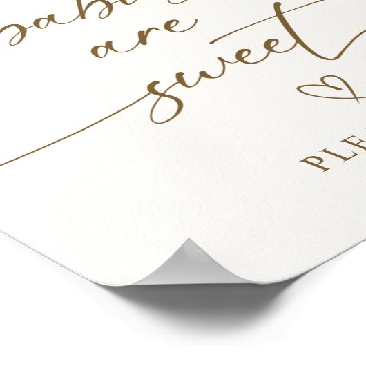 ベビーは甘いBoho赤ちゃん服デザートサイン ポスター (角)