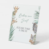 ベビーは甘いOhボーイサファリジャングル赤ちゃんシャワー 台座サイン (正面)