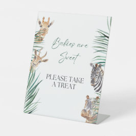 ベビーは甘いOhボーイサファリジャングル赤ちゃんシャワー 台座サイン