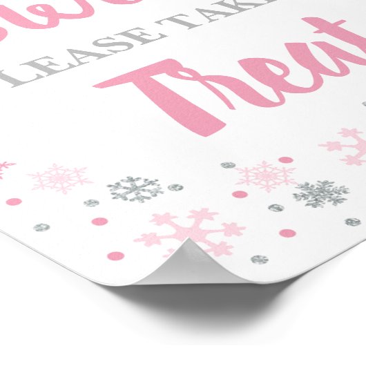 ベビーは甘いPleaseトリートサイン冬 ポスター (角)