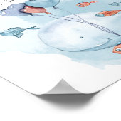 ベビーは甘いSweet Take A Treat Whale Baby Shower ポスター (角)