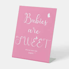 ベビーは甘モダンい蝶の書道 台座サイン