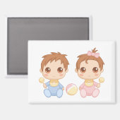 ベビーは男の子および女の子を結び付けます マグネット (正面/裏面)