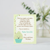 ベビーは男女兼用な招待状を振りかけます 招待状 (スタンド正面)