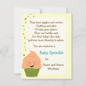 ベビーは男女兼用な招待状を振りかけます 招待状 (正面)