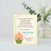 ベビーは男女兼用な招待状を振りかけます 招待状 (スタンド正面)