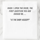 「ベビーは眠っている」ステッカー 長方形シール (バッグ)