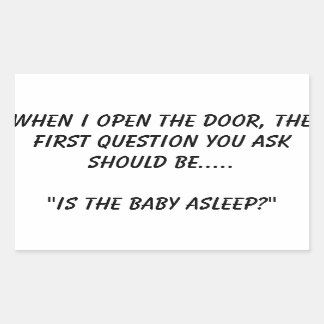 「ベビーは眠っている」ステッカー 長方形シール