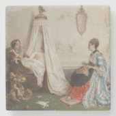 ベビーは眠っている(by Gerolamo Inuno) ストーンコースター (正面)