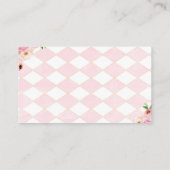 ベビーは紅茶おむつラッフルピンク赤ちゃんシャワーを醸造している エンクロージャーカード (裏面)