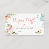 ベビーは紅茶おむつラッフルベビーシャワーを醸造している エンクロージャーカード (正面)