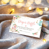 ベビーは紅茶おむつラッフルベビーシャワーを醸造している エンクロージャーカード