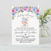 ベビーは紅茶の赤ちゃんシャワーを明らかにするジェンダーを醸造している シーズンカード (スタンド正面)