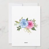 ベビーは紅茶の赤ちゃんシャワーを明らかにするジェンダーを醸造している シーズンカード (裏面)