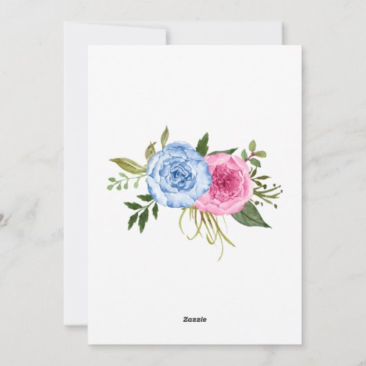 ベビーは紅茶の赤ちゃんシャワーを明らかにするジェンダーを醸造している シーズンカード (裏面)