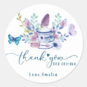 ベビーは紅茶を醸造しているパーティー赤ちゃんシャワーありがとう ラウンドシール (正面)